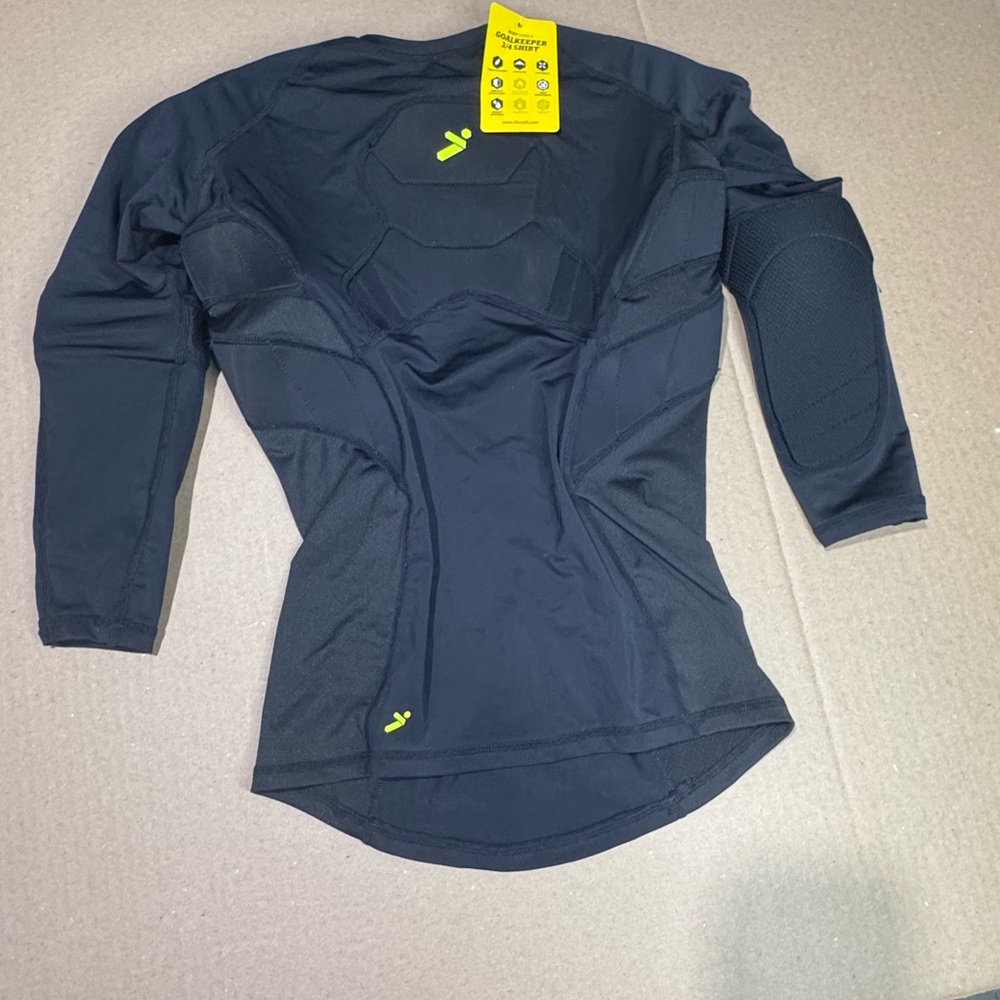 Storelli Black Small 3/4 Goal Keeper undershirt padded. NWT